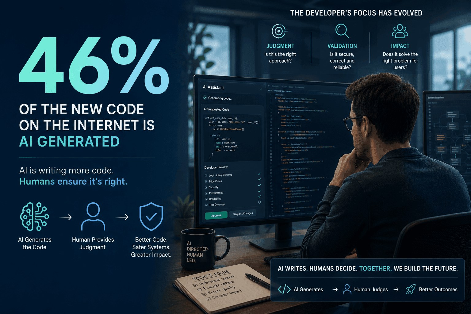 46% of the new code on the internet is AI Generated. You know what that means?